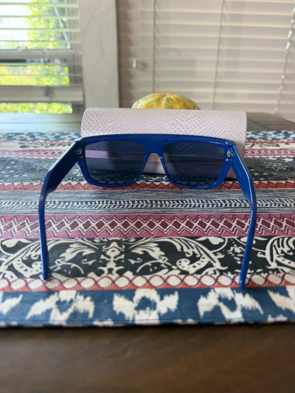 Jimmy Choo Unisex Rylan Sunglasses, Blue & Black, New with Case